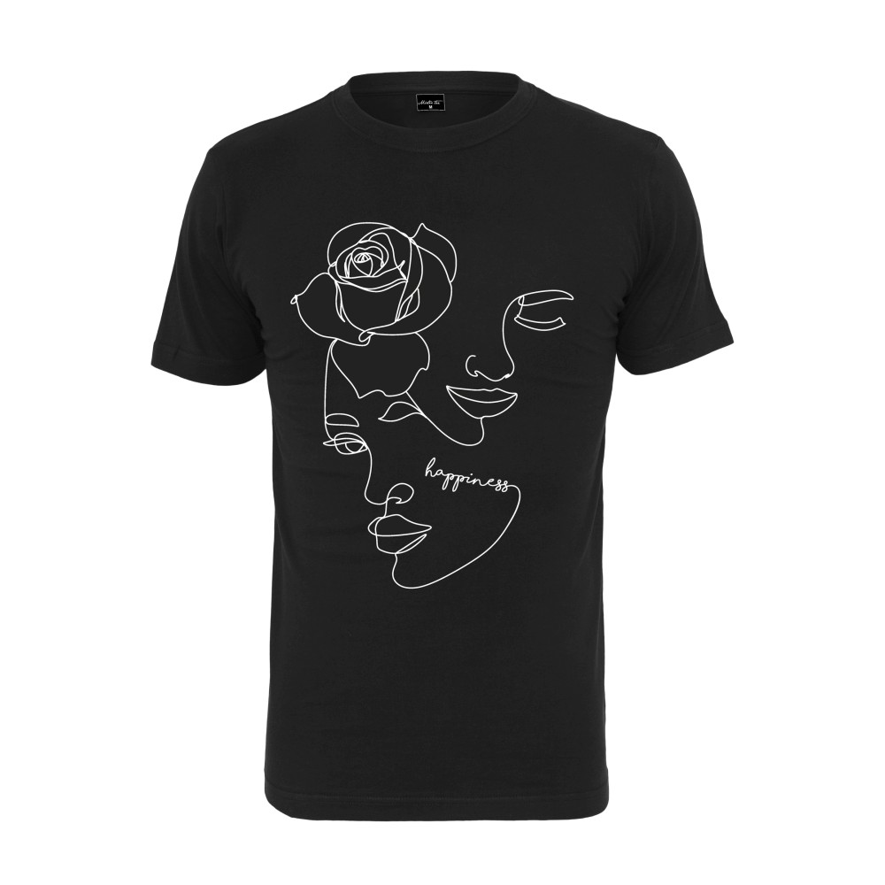 Mister Tee - One Line Rose Damen T-Shirt - Schwarz
